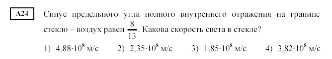 Синус предельного угла полного внутреннего