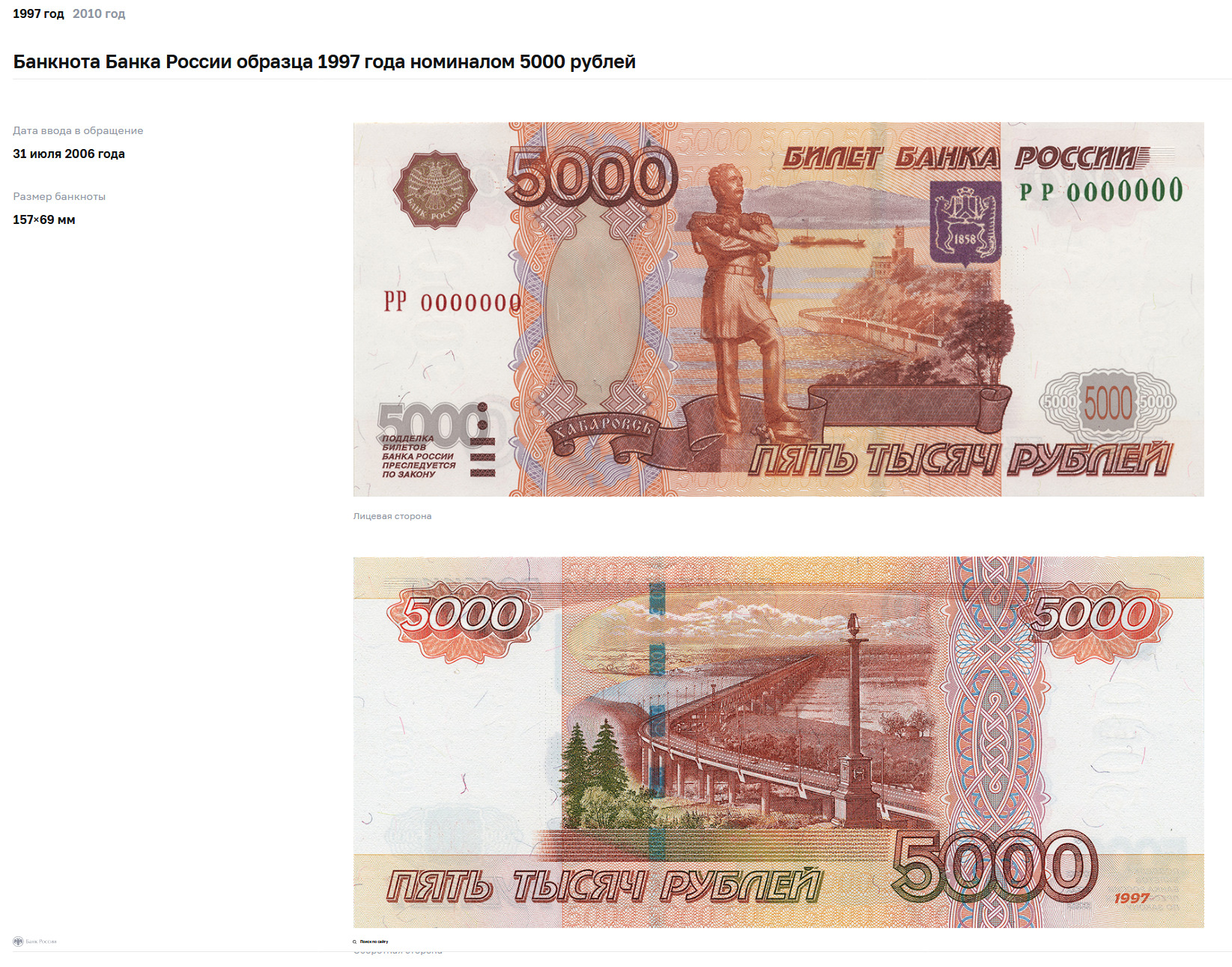 Года выпуска купюр. Как выглядит пятитысячная купюра 1997. Как выглядит купюра 5000 рублей 1997 года. 5000 Рублевые купюры 1997 года. Модификация 5000 купюры 1997 года.