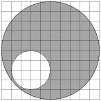 2 Круга площадь внутреннего круга равна 16 на клетчатой. На клетчатой бумаге изображены два круга площадь круга равна 2.. Чертеж два круга. На клетчатой бумаге нарисованы два круга.