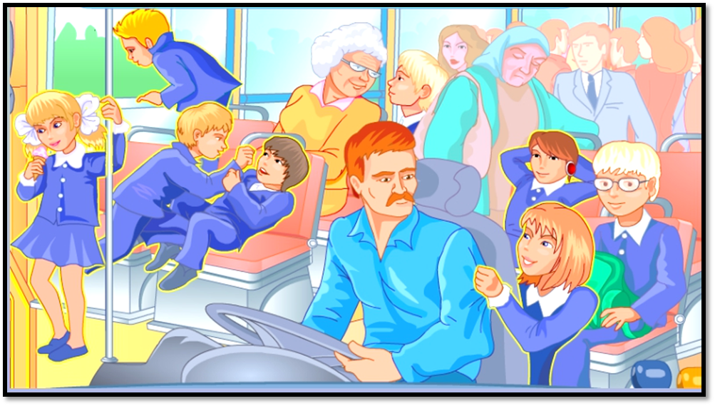 Поведение в транспорте. Поведение в общественном транспорте для детей. Общественный транспорт для детей. Дети в общественных местах.